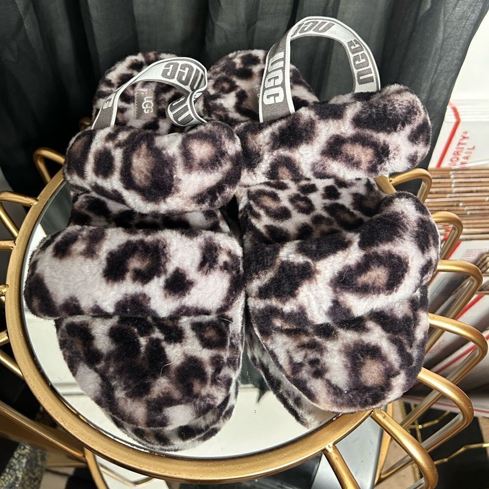 UGG Oh Yeah Panther Print Slippers